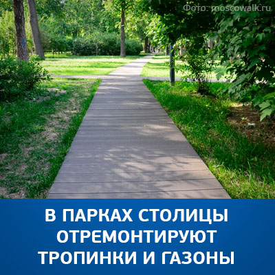 В парках столицы отремонтируют тропинки и газоны - bicotender.ru